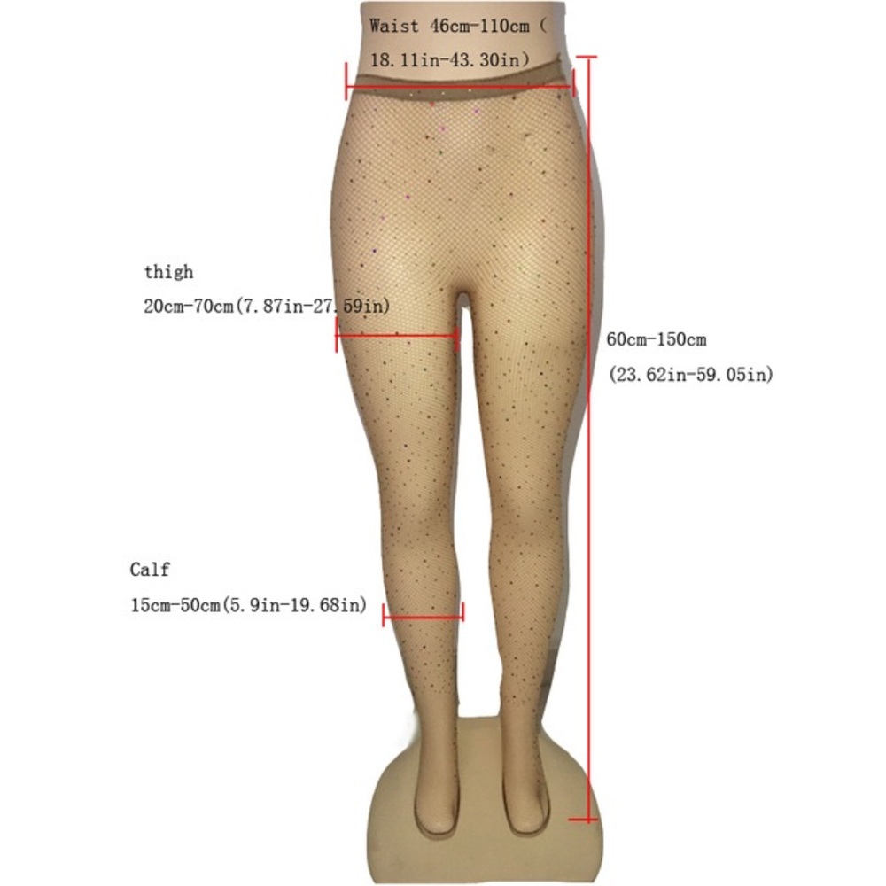 Beige Rhinestone Fishnets - Picture 5 of 5